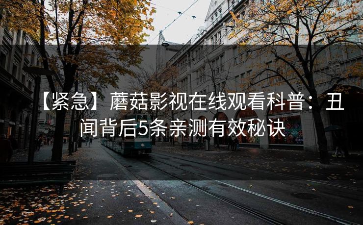 【紧急】蘑菇影视在线观看科普：丑闻背后5条亲测有效秘诀